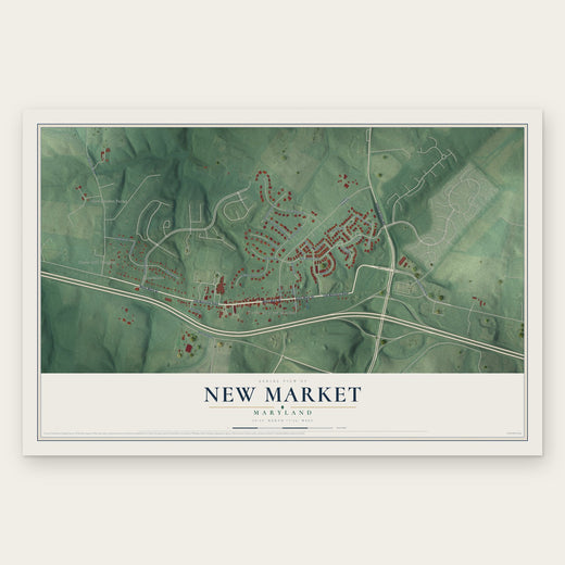 New Market, Maryland map print, the full design
