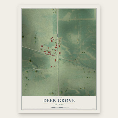 Deer Grove, Illinois map print, the full design