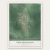 New Effington, South Dakota map print, the full design