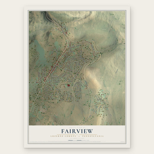 Fairview, Luzerne County, Pennsylvania map print, the full design