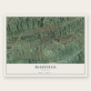 Bluefield, Virginia map print, the full design