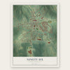 Ninety Six, South Carolina map print, the full design