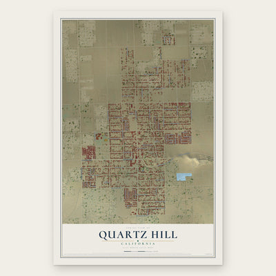 Quartz Hill, California map print, the full design