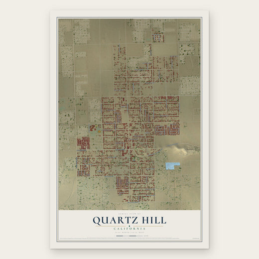 Quartz Hill, California map print, the full design