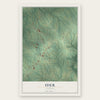 Ider, Alabama map print, the full design