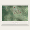 Alpena, South Dakota map print, the full design