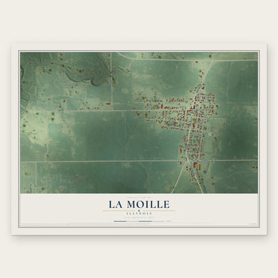 La Moille, Illinois map print, the full design