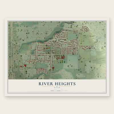 River Heights, Utah map print, the full design