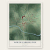 North Carrollton, Mississippi map print, the full design