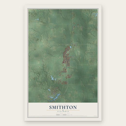 Smithton, Illinois map print, the full design