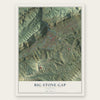 Big Stone Gap, Virginia map print, the full design
