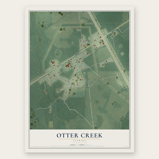 Otter Creek, Florida map print, the full design