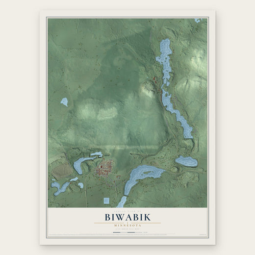 Biwabik, Minnesota map print, the full design