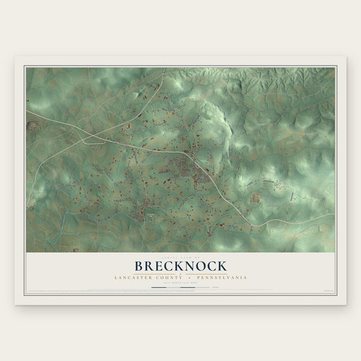 Brecknock, Lancaster County, Pennsylvania map print, the full design