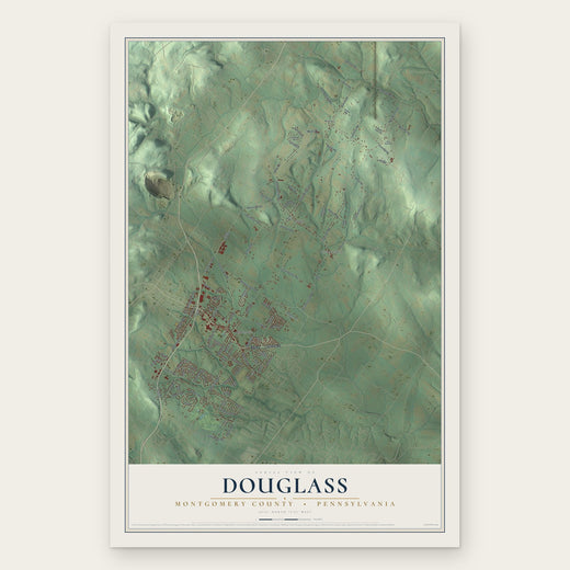 Douglass, Montgomery County, Pennsylvania map print, the full design