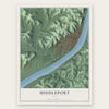 Middleport, Ohio map print, the full design