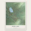 Deer Lake, Pennsylvania map print, the full design