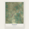 Hudson, Colorado map print, the full design