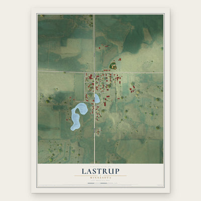 Lastrup, Minnesota map print, the full design