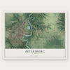 Petersburg, Illinois map print, the full design