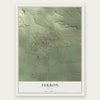 Ferron, Utah map print, the full design