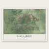 Glen Carbon, Illinois map print, the full design