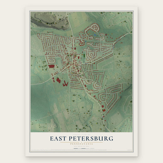 East Petersburg, Pennsylvania map print, the full design