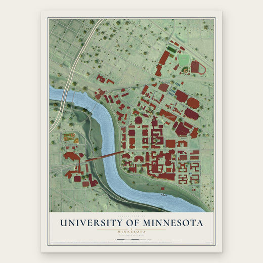 University of Minnesota, Minnesota map print, the full design