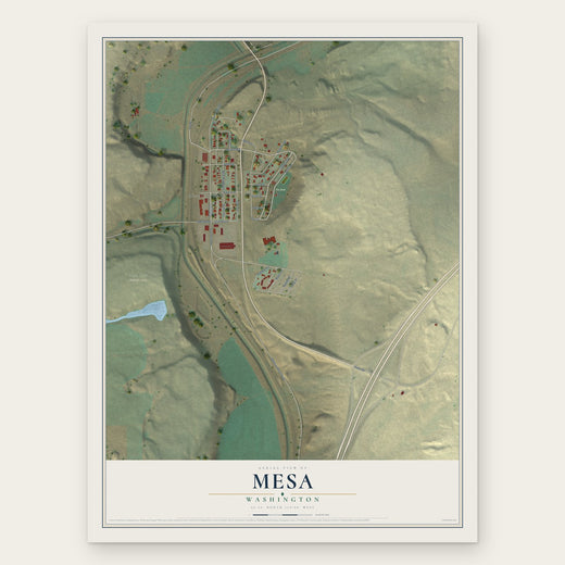 Mesa, Washington map print, the full design