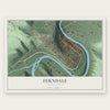 Ferndale, Pennsylvania map print, the full design