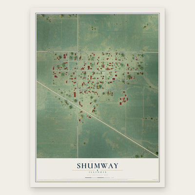 Shumway, Illinois map print, the full design