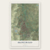 Brownwood, Texas map print, the full design