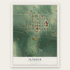 Flasher, North Dakota map print, the full design