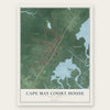Cape May Court House, New Jersey map print, the full design