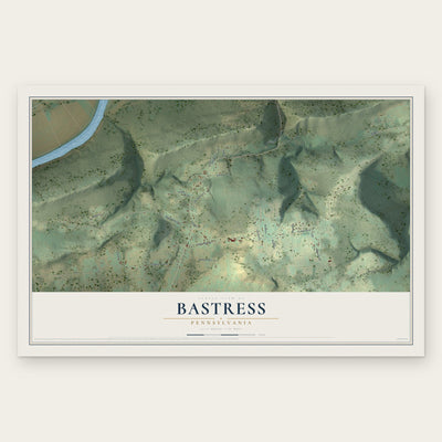 Bastress, Pennsylvania map print, the full design