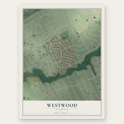 Westwood, Kentucky map print, the full design