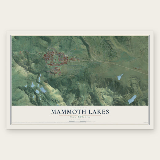 Mammoth Lakes, California map print, the full design