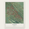 Talent, Oregon map print, the full design