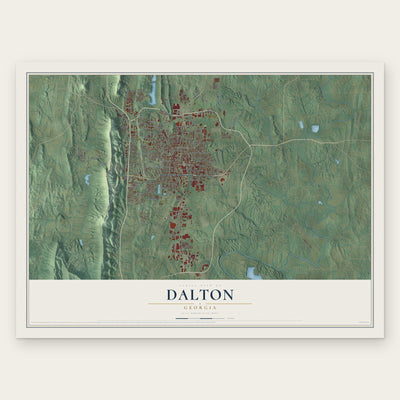 Dalton, Georgia map print, the full design