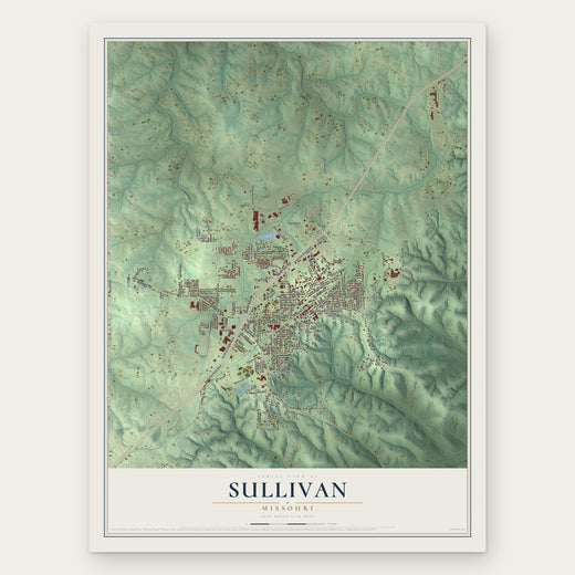 Sullivan, Missouri map print, the full design