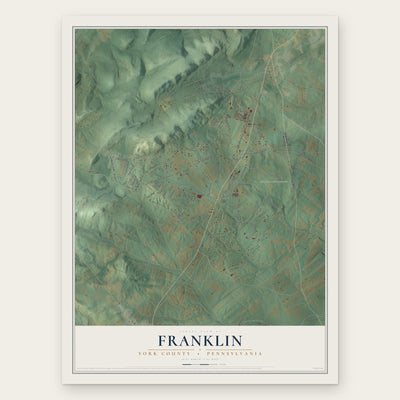 Franklin, York County, Pennsylvania map print, the full design