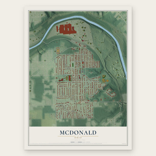 McDonald, Ohio map print, the full design