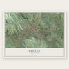 Custer, South Dakota map print, the full design