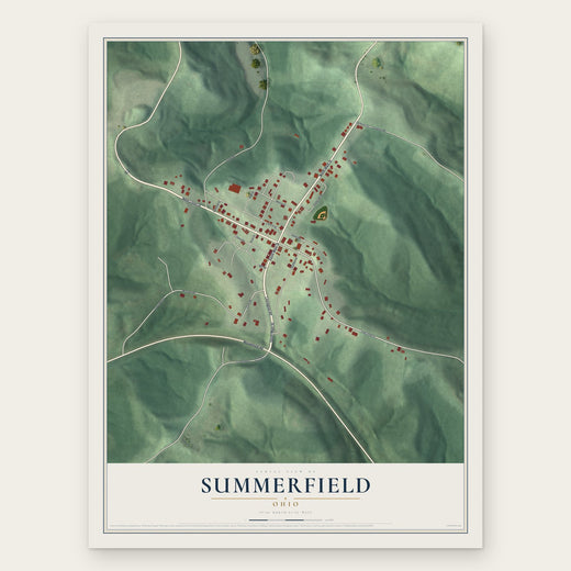 Summerfield, Ohio map print, the full design