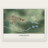 Atkinson, Illinois map print, the full design