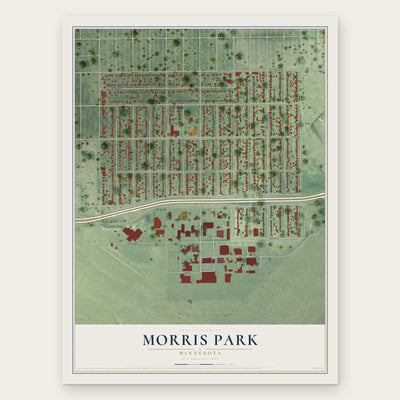 Morris Park, Minnesota map print, the full design