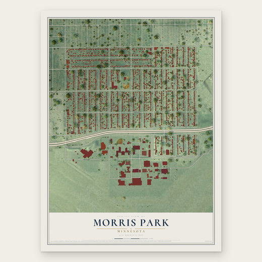 Morris Park, Minnesota map print, the full design