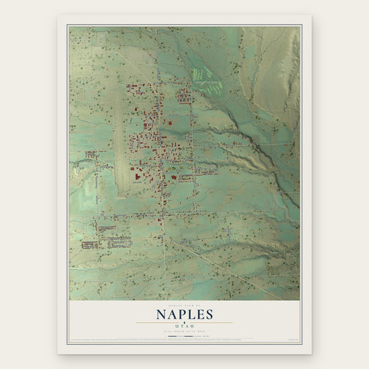 Naples, Utah map print, the full design