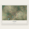 Lytle, Texas map print, the full design