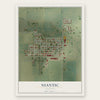 Niantic, Illinois map print, the full design